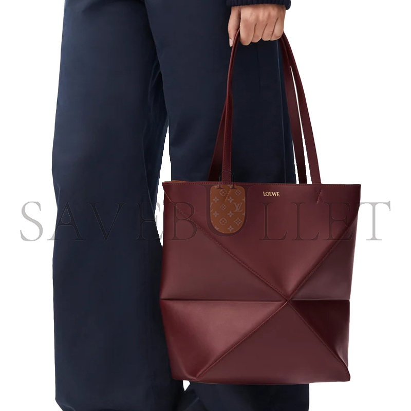 L0ew* medium puzzle fold tote in shiny calfskin a657g50x01 05 (31.5*25.5*14.5cm)